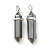 Synthetic Non-magnetic Hematite Pointed Pendants X-G-M378-01P-A16-2