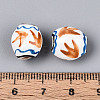 Handmade Porcelain Printed Beads PORC-T133-04-4