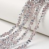 Electroplate Transparent Glass Beads Strands EGLA-A034-T3mm-M08-1