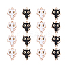 60Pcs 2 Colors Light Gold Alloy Enamel Pendants ENAM-CJ0001-68-1