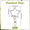 50Pcs Alloy & Iron Swivel Clasps Lanyard Snap Hook FIND-DC0008-06-2