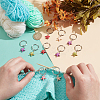 10Pcs Starfish Synthetic Turquoise Pendant Stitch Markers HJEW-NB00040-3