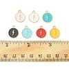 14Pcs 7 Colors Alloy Enamel Pendants ENAM-FS0001-35-6