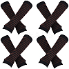 4 Pairs Acrylic Fiber Yarn Knitting Fingerless Gloves AJEW-DJ0001-58D-1
