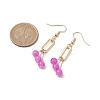 Imitation Jade Glass Dangle Earrings EJEW-JE05924-04-3