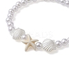 ABS Plastic Imitation Pearl Beaded Stretch Bracelet BJEW-JB10104-03-3