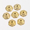 6-Petal Tibetan Style Alloy Flower Bead Caps LS-TIBE-S220-G-RS-1