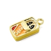 Food Theme Alloy Enamel Pendants FIND-C075-10D-G-2