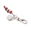 Natural & Synthetic Gemstone Chip Beaded Pendant Decorations HJEW-JM03265-5