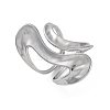 304 Stainless Steel Open Cuff Rings for Women RJEW-F174-08P-2