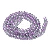 Spray Painted Crackle Glass Beads Strands CCG-Q002-8mm-02-2