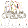 40Pcs 8 Colors Nylon Cord with Zinc Alloy sleeve Mobile Straps FIND-GF0008-37-1