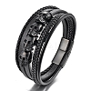 Imitation Leather Multi-strand Bracelets PW-WGE2E99-01-3