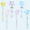 6Pcs 6 Styles Star Iron & Plastic Snap Hair Clips PHAR-CP0001-28-7