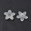 Frosted Acrylic Flower Beads PAB1936Y-10-3
