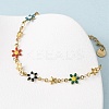 Flower & Star 304 Stainless Steel Link Bracelets for Women LS-BJEW-F524-06B-G-3
