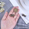 2Pcs 2 Colors Brass Pendants KK-OC0001-58-3