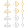 12Pcs 3 Style 201 Stainless Steel Pendants STAS-DC0003-07-1