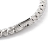 Non-Tarnish 304 Stainless Steel Grooved Hinged Bangles BJEW-P313-01P-3