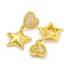 Rack Plating Brass Micro Pave Clear Cubic Zirconia Stud Earrings EJEW-I313-15A-G-2