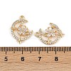 Brass Micro Pave Cubic Zirconia Pendants KK-K407-24G-3