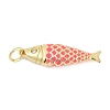 Brass with Cubic Zirconia Pendants KK-G522-43G-02-1