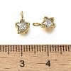 304 Stainless Steel Micro Pave Cubic Zirconia Charms STAS-U027-02G-01-3