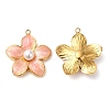 304 Stainless Steel Enamel Pendants STAS-K256-11G-02-1