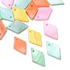 24Pcs 5 Styles Spray Painted Natural Freshwater Shell Pendants BSHE-FS0001-14-2