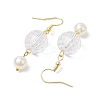 Acrylic Faceted Round Dangle Earrings EJEW-JE05833-4