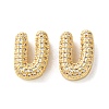 Rack Plating Brass Micro Pave Cubic Zirconia Slide Charms KK-C084-34G-U-1