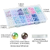 DIY Round Rainbow ABS Plastic Imitation Pearl Beads Bracelet Making Kits DIY-FS0007-71-4