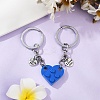 Matching Couple Resin Heart Keychain KEYC-YW00181-05-1