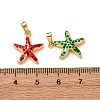 Brass Enamel Pendants KK-K305-02G-4
