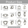 30Pcs 6 Styles Alloy Spacer Beads FIND-YW0007-82-2