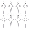 100Pcs 201 Stainless Steel Pendants STAS-BBC0008-31-7