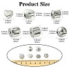 12Pcs 6 Styles 304 Stainless Steel European Style Clasps STAS-CJ0002-77-2