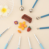 9Pcs 2 Styles Plastic Double Heads Modeling Clay Sculpting Tools Set TOOL-SP0001-09-5