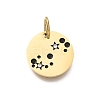 Twelve Constellations 304 Stainless Steel Enamel Pendants STAS-A148-01G-10-1