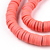 Flat Round Handmade Polymer Clay Beads CLAY-R067-6.0mm-14-3