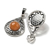 Natural Red Aventurine Pendants G-Q158-05P-26-2