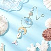 Fishtail Glass Hanging Ornaments HJEW-JM03173-1