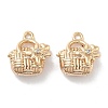 Brass Micro Pave Cubic Zirconia Pendants KK-M102-44G-1