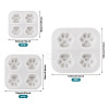  3Pcs 3 Style Paw Print Shape DIY Silicone Molds DIY-TA0005-22-12