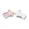 Opaque Resin Pendants RESI-J023-14B-1