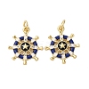 Brass Micro Pave Cubic Zirconia Pendants KK-S525-06G-2