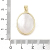 Rack Plating Brass Pave Shell Pendants KK-Z064-28G-01-3
