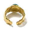 Ion Plating(IP) 304 Stainless Steel Open Cuff Rings RJEW-C079-18G-04-3
