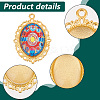 DIY Blank Oval Pendant Making Kit DIY-PH0020-84-4