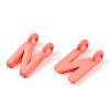 Rack Plating Spray Painted Alloy 2-Loop Link Pendants PALLOY-N176-01N-3